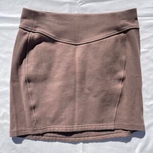 Lululemon Scuba High Rise Mini Skirt Womens Medium Taupetastic Brown